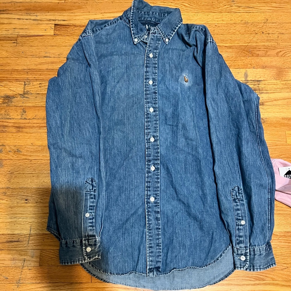 Mens button down polo ralph lauren